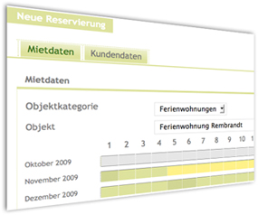 Screenshot Reservierung anlegen aus dem Backend des Online-Reservierungssytems